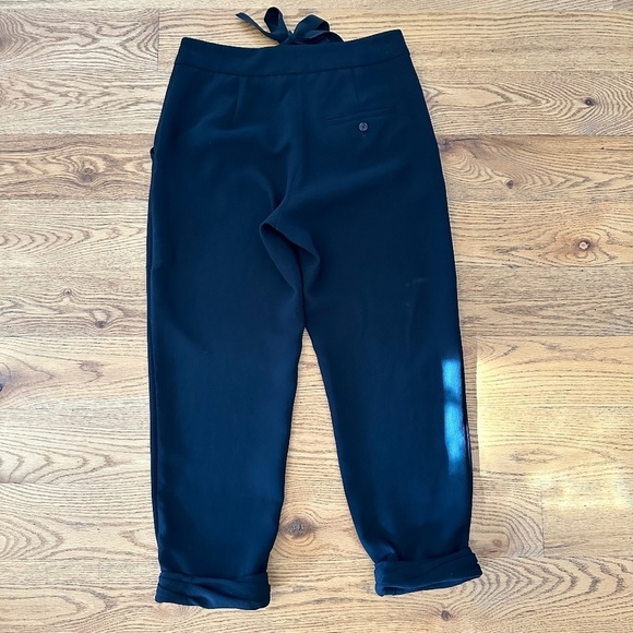 Aritzia Wilfred Allant Tie Waist Cuffed Cropped Pants in Black (Size 00) - Picture 8 of 9